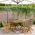 Set mobilier de grădină 5 piese polipropilenă gri/lemn masiv GartenMobel Dekor