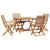 Set mobilier de grădină 5 piese textil taupe/lemn masiv GartenMobel Dekor