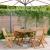 Set mobilier de grădină 5 piese textil taupe/lemn masiv GartenMobel Dekor