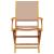 Set mobilier bistro, 3 piese, textil taupe/lemn masiv GartenMobel Dekor