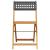 Set mobilier bistro, 3 piese, negru, poliratan și lemn masiv GartenMobel Dekor