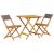 Set mobilier bistro, 3 piese, textil antracit/lemn masiv GartenMobel Dekor