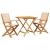 Set mobilier bistro, 3 piese, textil bej/lemn masiv GartenMobel Dekor