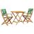 Set mobilier bistro, 3 piese, textil model frunze/lemn masiv GartenMobel Dekor