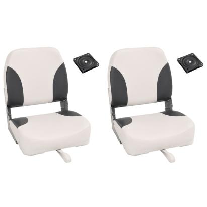 Set 2 scaune pliabile pentru barcă, spătar mic GartenMobel Dekor