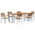 Set de masă pentru grădină 7 pcs Gri Lemn Solid de Acacia GartenMobel Dekor