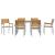 Set de masă pentru grădină 7 pcs Gri Lemn Solid de Acacia GartenMobel Dekor