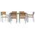 Set de masă pentru grădină 7 pcs Gri Lemn Solid de Acacia GartenMobel Dekor