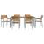 Set de masă pentru grădină 7 pcs Gri Lemn Solid de Acacia GartenMobel Dekor