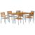 Set de masă pentru grădină 7 pcs Gri Lemn Solid de Acacia GartenMobel Dekor