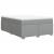 Pat box spring cu saltea, gri deschis, 140x190 cm, textil GartenMobel Dekor