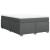 Pat box spring cu saltea, gri închis, 140x190 cm, textil GartenMobel Dekor