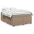 Pat box spring cu saltea, cappuccino, 140x200cm piele ecologică GartenMobel Dekor
