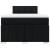 Pat box spring cu saltea, negru, 120x200 cm, textil GartenMobel Dekor