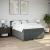 Pat box spring cu saltea, gri închis, 140x190 cm, textil GartenMobel Dekor