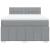 Pat box spring cu saltea, gri deschis, 140x190 cm, textil GartenMobel Dekor