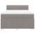 Pat box spring cu saltea, gri taupe, 140x200 cm, textil GartenMobel Dekor