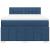 Pat box spring cu saltea, albastru, 140x200 cm, textil GartenMobel Dekor