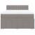 Pat box spring cu saltea, gri taupe, 140x200 cm, textil GartenMobel Dekor