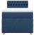 Pat box spring cu saltea, albastru, 100x200 cm, textil GartenMobel Dekor