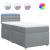 Pat box spring cu saltea, gri deschis, 100x200 cm, textil GartenMobel Dekor