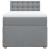Pat box spring cu saltea, gri deschis, 100x200 cm, textil GartenMobel Dekor
