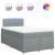 Pat box spring cu saltea, gri deschis, 120x190 cm, textil GartenMobel Dekor