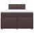 Pat box spring cu saltea, maro închis, 120x190 cm, textil GartenMobel Dekor