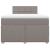 Pat box spring cu saltea, taupe, 120x190 cm material textil GartenMobel Dekor