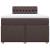 Pat box spring cu saltea, maro închis, 120x190 cm, textil GartenMobel Dekor