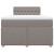 Pat box spring cu saltea, taupe, 120x190 cm material textil GartenMobel Dekor