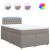 Pat box spring cu saltea, taupe, 120x190 cm material textil GartenMobel Dekor