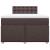 Pat box spring cu saltea, maro închis, 120x190 cm, textil GartenMobel Dekor