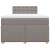 Pat box spring cu saltea, taupe, 120x190 cm material textil GartenMobel Dekor