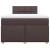 Pat box spring cu saltea, maro închis, 120x200 cm, textil GartenMobel Dekor