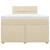 Pat box spring cu saltea, crem, 120x200 cm, textil GartenMobel Dekor