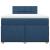 Pat box spring cu saltea, albastru, 120x200 cm, textil GartenMobel Dekor