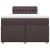 Pat box spring cu saltea, maro închis, 120x200 cm, textil GartenMobel Dekor