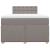 Pat box spring cu saltea, gri taupe, 120x200 cm, textil GartenMobel Dekor