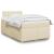 Pat box spring cu saltea, crem, 120x200 cm, textil GartenMobel Dekor