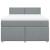 Pat box spring cu saltea, gri deschis, 140x190 cm, textil GartenMobel Dekor
