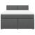 Pat box spring cu saltea, gri închis, 140x190 cm, textil GartenMobel Dekor