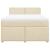 Pat box spring cu saltea, crem, 140x200 cm, textil GartenMobel Dekor