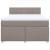 Pat box spring cu saltea, gri taupe, 140x200 cm, textil GartenMobel Dekor
