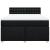 Pat box spring cu saltea, negru, 140x190 cm, textil GartenMobel Dekor