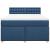 Pat box spring cu saltea, albastru, 140x200 cm, textil GartenMobel Dekor