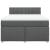 Pat box spring cu saltea, gri închis, 140x200 cm, textil GartenMobel Dekor