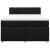 Pat box spring cu saltea, negru, 140x200 cm, textil GartenMobel Dekor