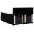 Pat box spring cu saltea, negru, 140x200 cm, textil GartenMobel Dekor