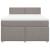 Pat box spring cu saltea, gri taupe, 160x200 cm material textil GartenMobel Dekor